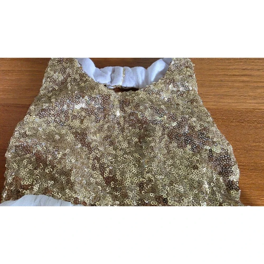 Toddler Gold Sequin Tutu Dress READ Description